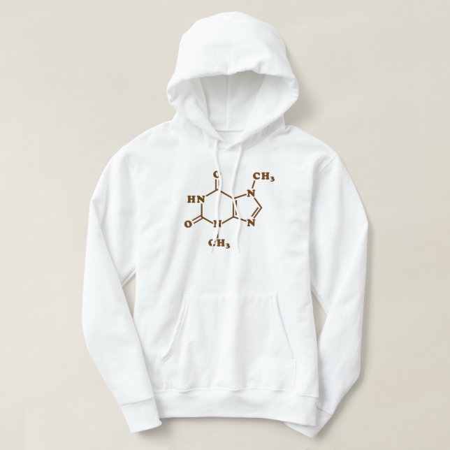 Chocolate Theobromine Molecular Chemical Formula Hoodie (Design Front)