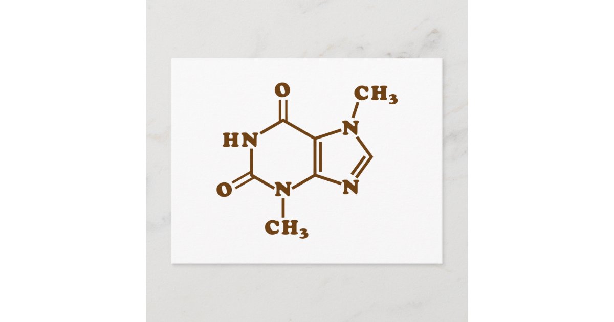 Chocolate Theobromine Molecular Chemical Formula Postcard | Zazzle