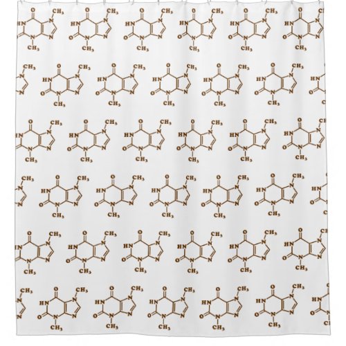 Chocolate Theobromine Molecular Chemical Formula Shower Curtain