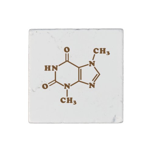 Chocolate Theobromine Molecular Chemical Formula Stone Magnet