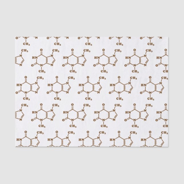 Chocolate Theobromine Molecular Chemical Formula Tissue Paper (Front)