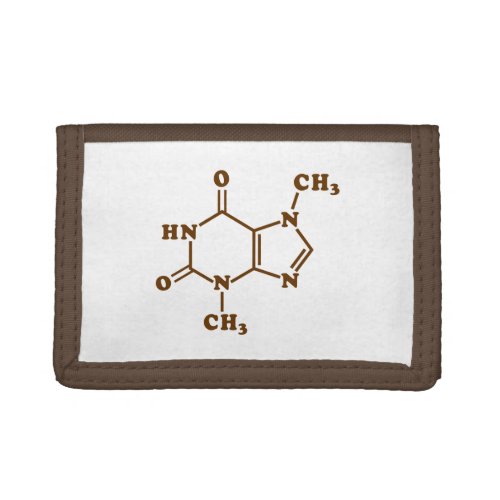 Chocolate Theobromine Molecular Chemical Formula Trifold Wallet