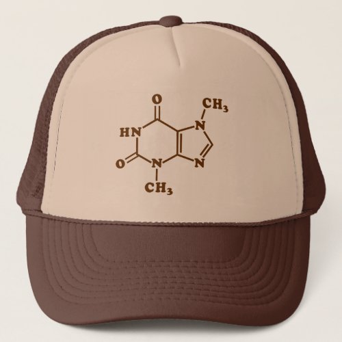 Chocolate Theobromine Molecular Chemical Formula Trucker Hat