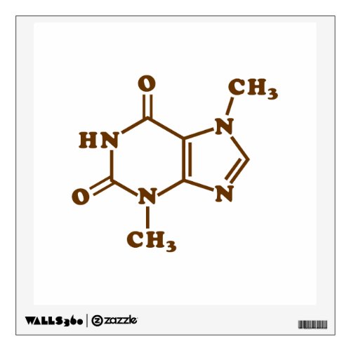Chocolate Theobromine Molecular Chemical Formula Wall Decal