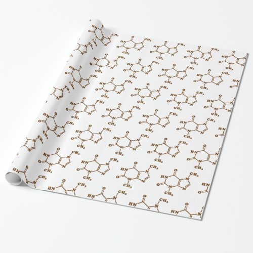 Chocolate Theobromine Molecular Chemical Formula Wrapping Paper