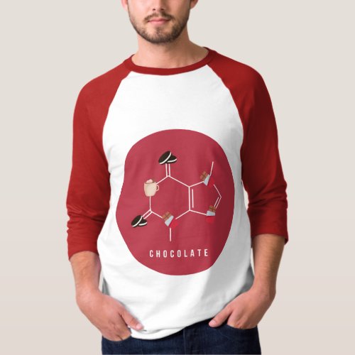 Chocolate Theobromine Molecule T_Shirt