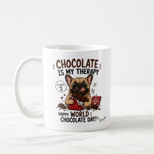 Chocolate Therapy French Bulldog Coffee Mug