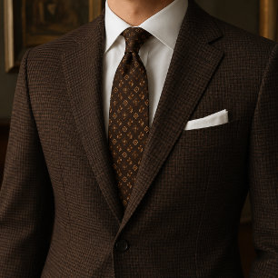 Chocolate Tobacco Heritage Jacquard Neck Tie