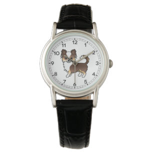 Chocolate Tricolor Long Coat Chihuahua Cute Dog Watch
