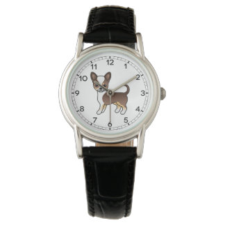 Chocolate Tricolor Smooth Coat Chihuahua Cute Dog Watch