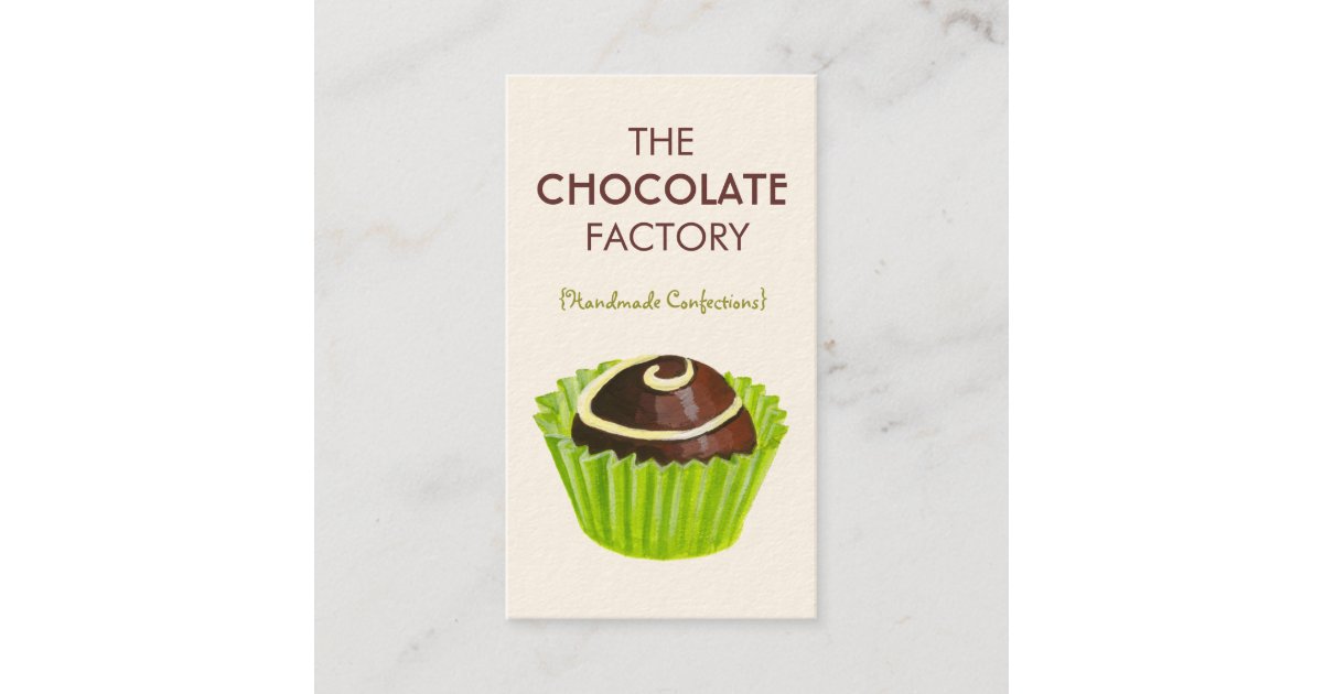 Chocolate Truffle Illustration Business Cards Zazzle
