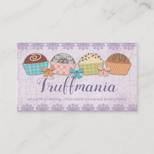 Chocolate truffles confections business card
