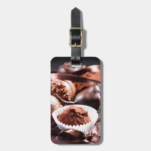 Chocolate truffles luggage tag