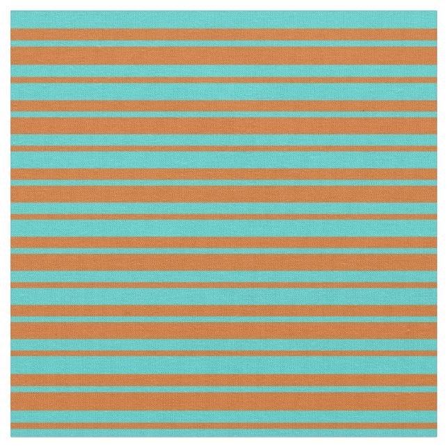 Chocolate & Turquoise Colored Pattern Fabric (Close Up)