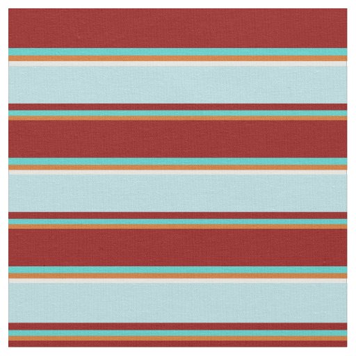 Chocolate, Turquoise, Dark Red, Powder Blue, White Fabric