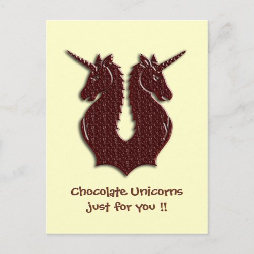 Chocolate Unicorns postcard