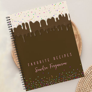 Chocolate Vainilla Frosting & Sprinkle Recipe Notebook