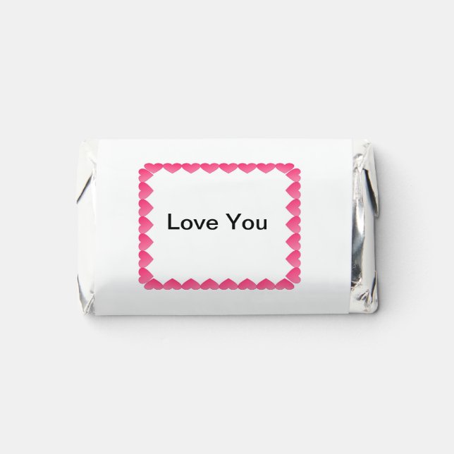 Chocolate Valentine's Day Heart Candy Favors  (Front)