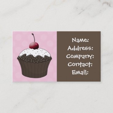 chocolate vanilla cupcake business Cards