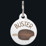 Chocolate Vanilla Ice Cream Bar Popsicle Foodie Pet Tag<br><div class="desc">Pet tag design features an original illustration of a classic chocolate-dipped vanilla ice cream popsicle. Just personalize with the name of your dog or cat. Lots of coordinating pet products are also available from this shop! Don't see exactly what you're looking for? Contact Rebecca to have a product customized just...</div>
