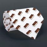 Chocolate Vanilla Ice Cream Sandwich Foodie Tie<br><div class="desc">Necktie features an original marker illustration of a delicious chocolate and vanilla ice cream sandwich. Great for your favorite foodie!</div>