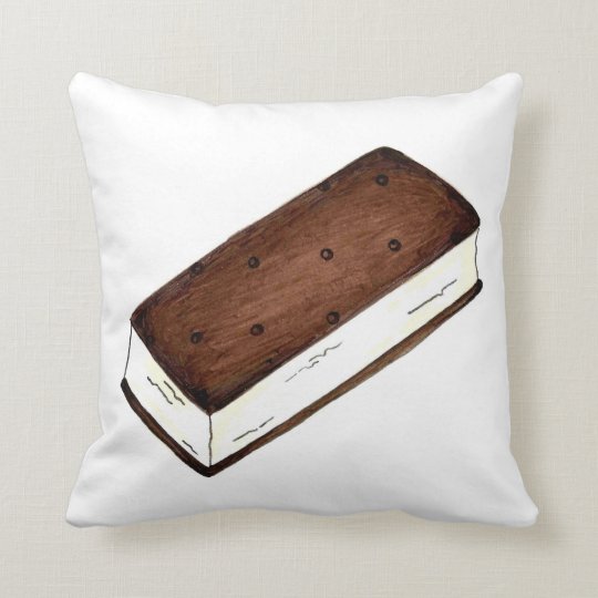 Chocolate Vanilla Ice Cream Sandwich Pillow Zazzle Com