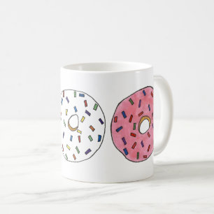 Chocolate Vanilla Strawberry Donut Doughnut Foodie Coffee Mug