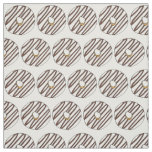 Chocolate Vanilla Zebra Stripe Donut Doughnut Fabric
