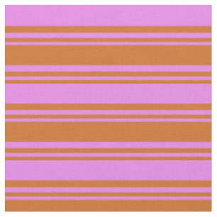 Chocolate & Violet Colored Lined Pattern Fabric