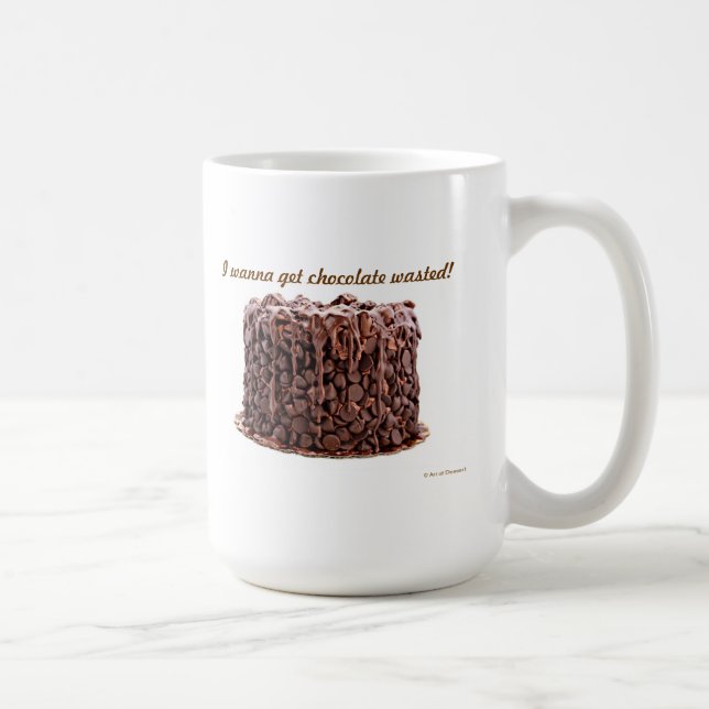 Chocolate Wasted Cake mug (Right)