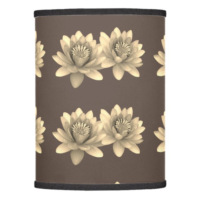 Chocolate Water lilies lamp shade (Front)