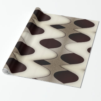 Chocolate Waves Elegant Modern Design Wrapping Paper