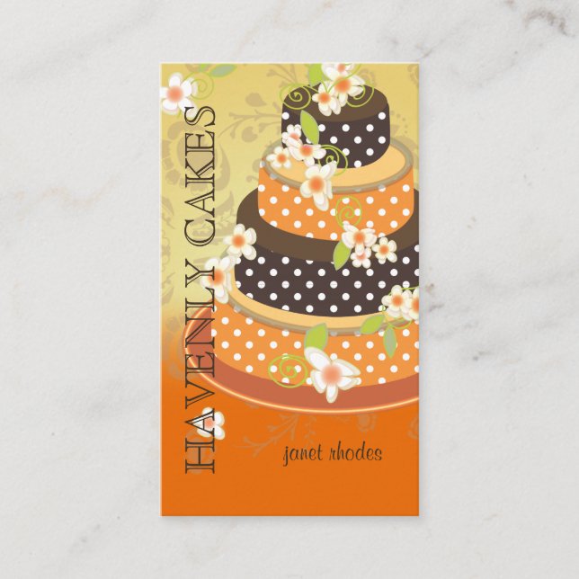 Chocolate Wedding Cake/Bakery/pâtisserie Business Card (Front)