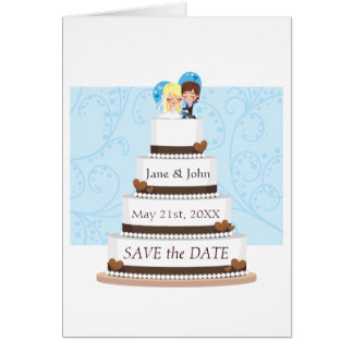 Chocolate Wedding Cake Cards