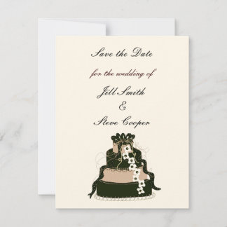Chocolate Wedding Cake Save the Date