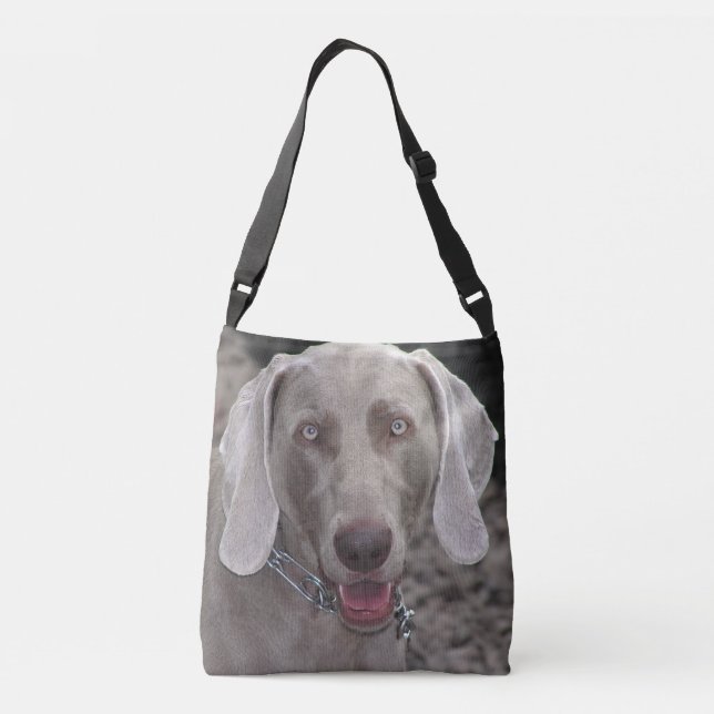 Chocolate Weimaraner Crossbody Bag (Back)