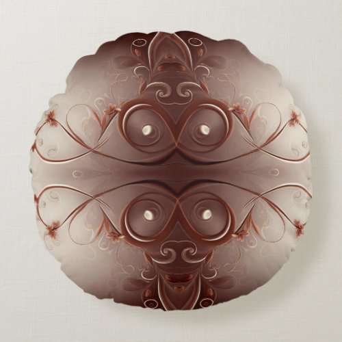 Chocolate wires round pillow