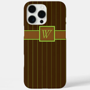 Chocolate with Lime Pinstripes Case-Mate Case