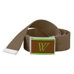 Chocolate with Lime Pinstripes Casual Belt