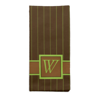 Chocolate with Lime Pinstripes Napkin