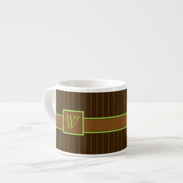 Chocolate with Lime Pinstripes Specialty Mug (Front Left)