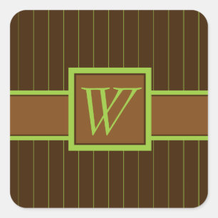 Chocolate with Lime Pinstripes Sticker