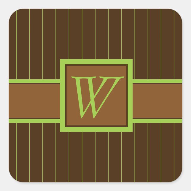 Chocolate with Lime Pinstripes Sticker (Front)