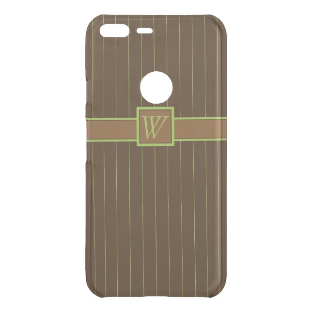 Chocolate with Lime Pinstripes Uncommon Phone Case (Back)