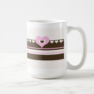 Chocolate with Pink Hearts Coffee Mug