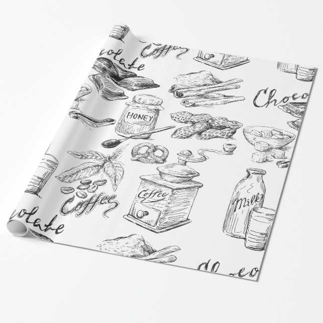 Chocolate Wrapping Paper (Unrolled)