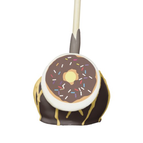 Chocolate Yellow Donut with Sprinkles Cake Pops