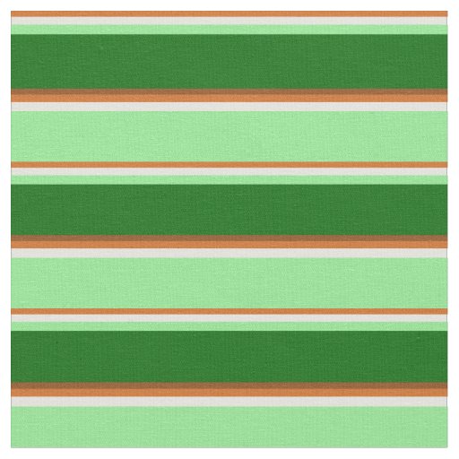 Chocolate, Yellow, Light Green, Dark Green & Brown Fabric