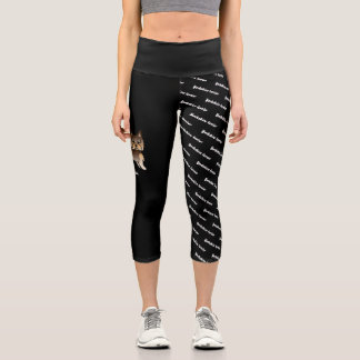 Chocolate Yorkie &amp; Dog's Name And Breed Capri Leggings
