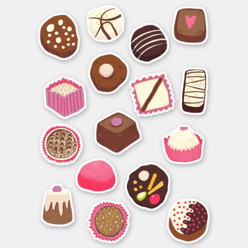 Chocolates and Sweet Treats Delicious Sticker